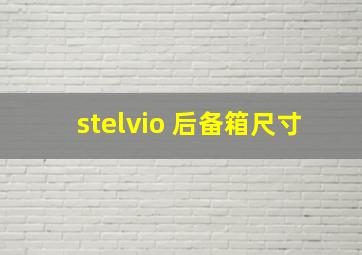 stelvio 后备箱尺寸